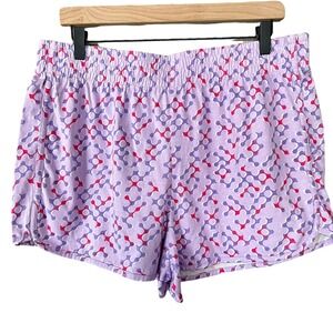 Abound Purple Pull On Geo Patten Womens Loungewear New Shorts Medium